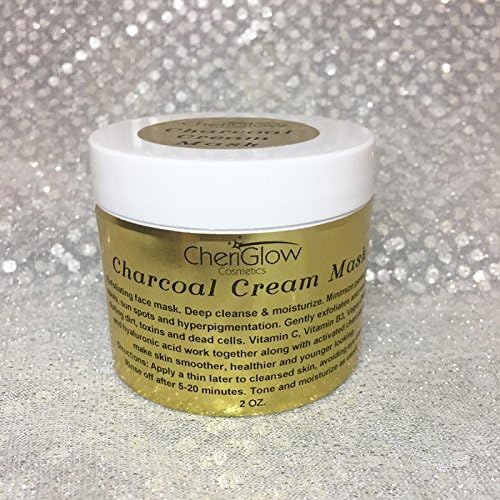 Activated Charcoal Cream Mask (2 fl. oz.) - Deeply Exfoliates, Minimizes Pores, Reduces Wrinkles, Acne Scars, Blackheads &amp; Celullite.