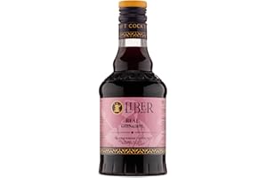 Liber & Co. Real Grenadine Syrup - Drink and Cocktail Mixer with 65% Cold-Pressed Pomegranate Juice & Orange Blossom Water - All Natural, No Dyes - Essential for Tequila Sunrise, Shirley Temples, Sodas & Classic Cocktails (12.7 oz)