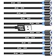 Magnetic Charging Cable 10pcs,Just Short USB Cables No Magnetic Charging Tips,[0.6~0.8ft/20~25cm,2.4 A Max) i Style Nylon Braid Cord,Compatibility Charger Station/Mobile Power&More Devices (Black)