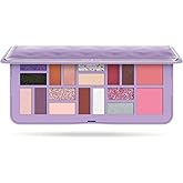 Pupa Milano Make-Up Palette L, 001 Lilac, 0.71 oz - 18 Pan Eyeshadow and Blush Palette, Matte, Shimmer, Metallic Finishes - Blendable Velvety Texture Blush Powder - Talc-Free - Eco-Friendly Packaging