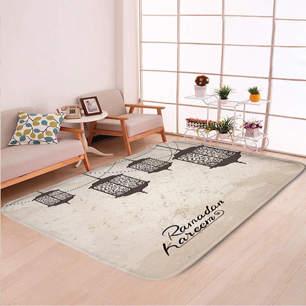Home Decor Bathroom WC Rug Living Room Carpets Door Mat Indoor Rugs,Arabic Traditional Lantern Garland on,Bedroom Floor Mats