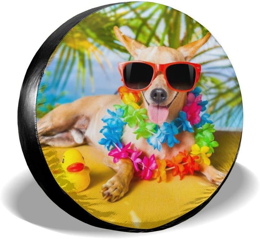 ABIsedrin Holiday Dog Spare Tire Cover Polyester Funny