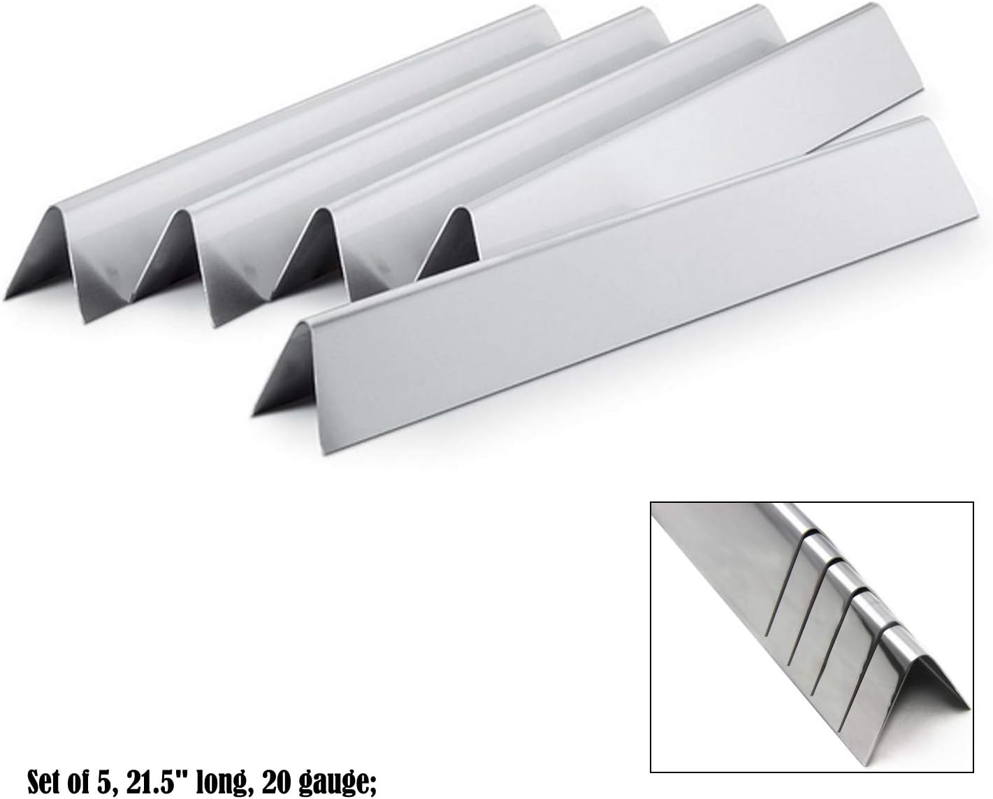 Amazon Com Direct Store Parts Dp101 Stainless Steel Heat Plates Replacement For Weber Spirit E 210 Genesis Silver A Spirit 500 Gas Grills 9811 7535 L 21 5 Aftermarket Parts Stainless Steel Heat