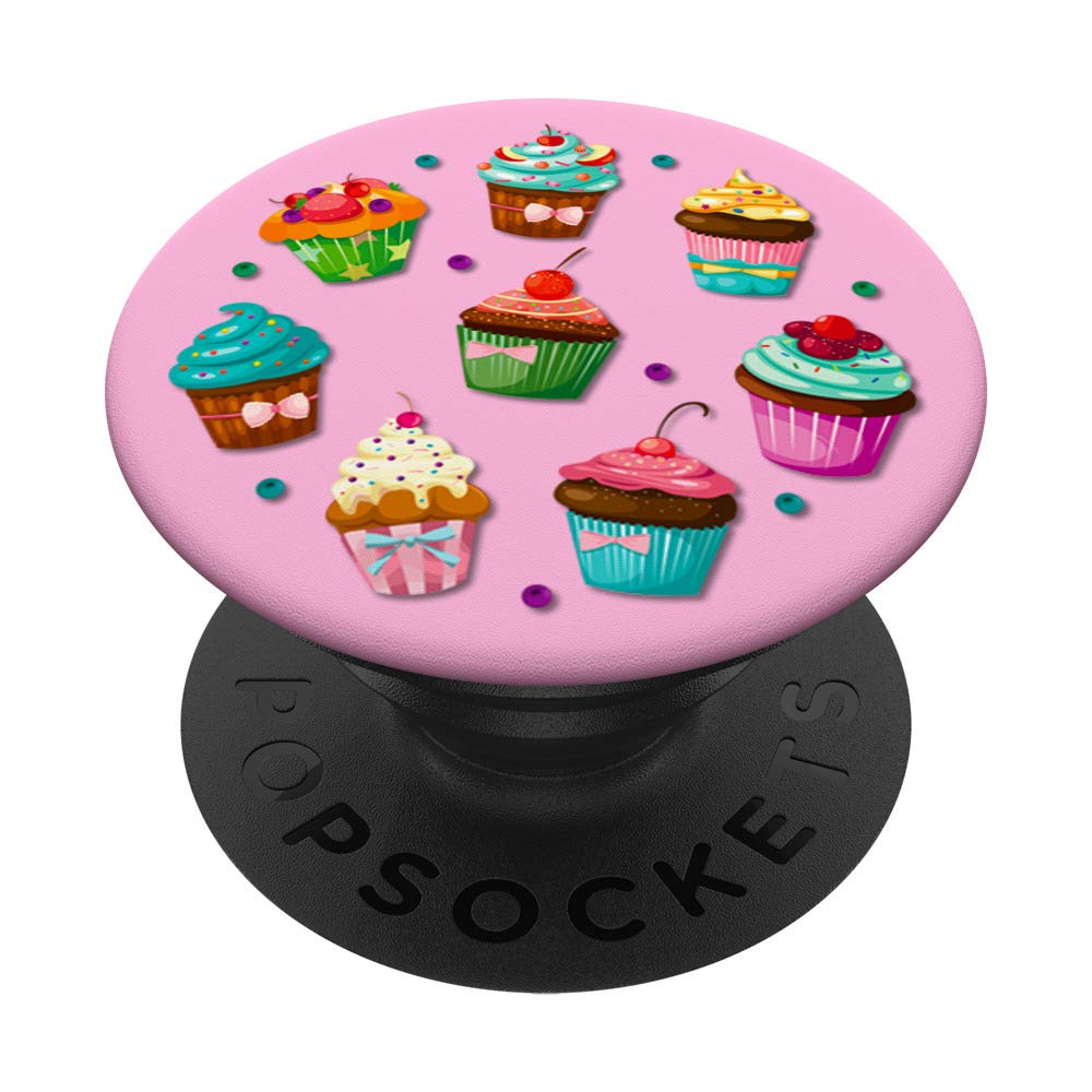 Cake Baking Cute Cupcake Frosting Decoration Souvenir Pink PopSockets PopGrip: Swappable Grip for Phones & Tablets