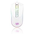 Redragon M711 Cobra Gaming Mouse with 16.8 Million RGB Color Backlit, 10,000 DPI Adjustable, Comfortable Grip, 7 Programmable Buttons, White