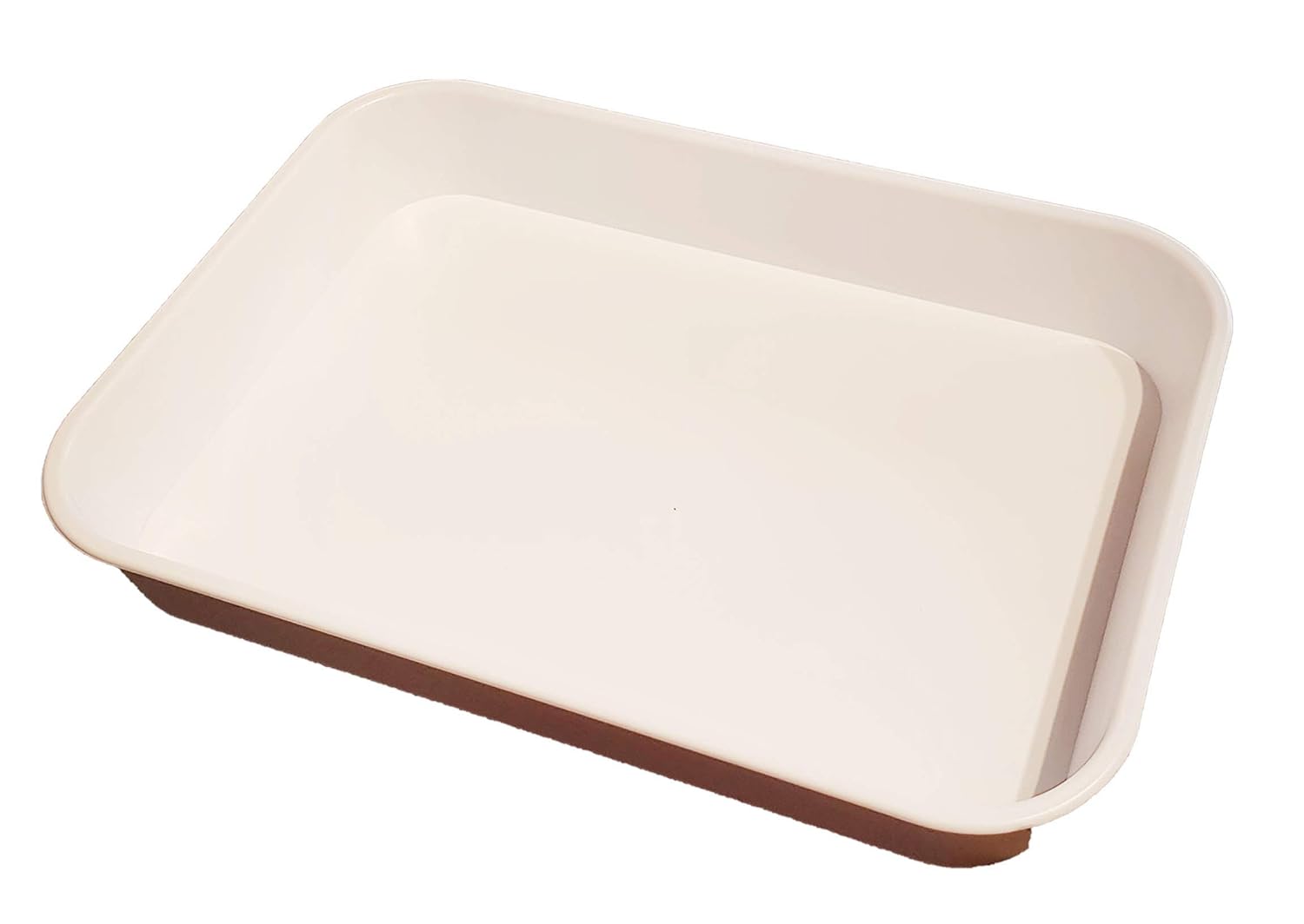 Deep White Plastic Catering Tray KB3 (Pack of 25) (356mm L x 254mm W