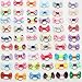 Blyyasgi 20 Pieces/pack Kids Pet Doggy Pup's Hair Head Flower Rubber Band Hair Bows for Small Puppy