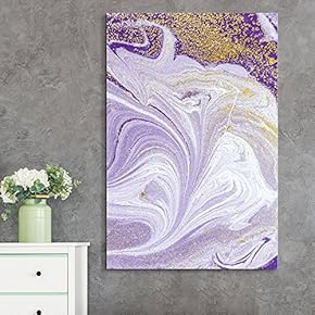 Purple and White Paint with Gold Flakes