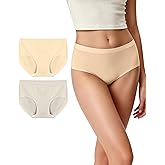 USEASY Seamless Underwear for Women Cotton Underwear Breathable No Show Panties 2 Pack