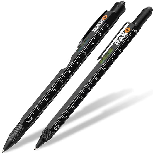 RAK MultiTool 2Pc Pen Gift Set LED Light, Touchscreen Stylus, Ruler