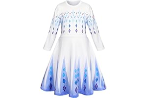 AmzBarley Princess Nightgown Girls Nightgowns for Toddler Kids Princess Pajamas Sleepwear Long Sleeve Nightie Nightdress