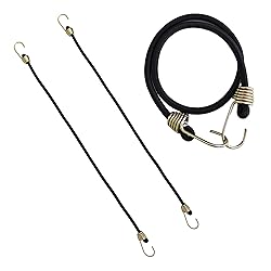 AUXBC 20PCS 14Inch Mini Black Bungee Cords with
