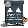 Boxie® Probiotic 40 Day Natural Odor Control Cat Litter, 40lb Clumping Clay Kitty Litter
