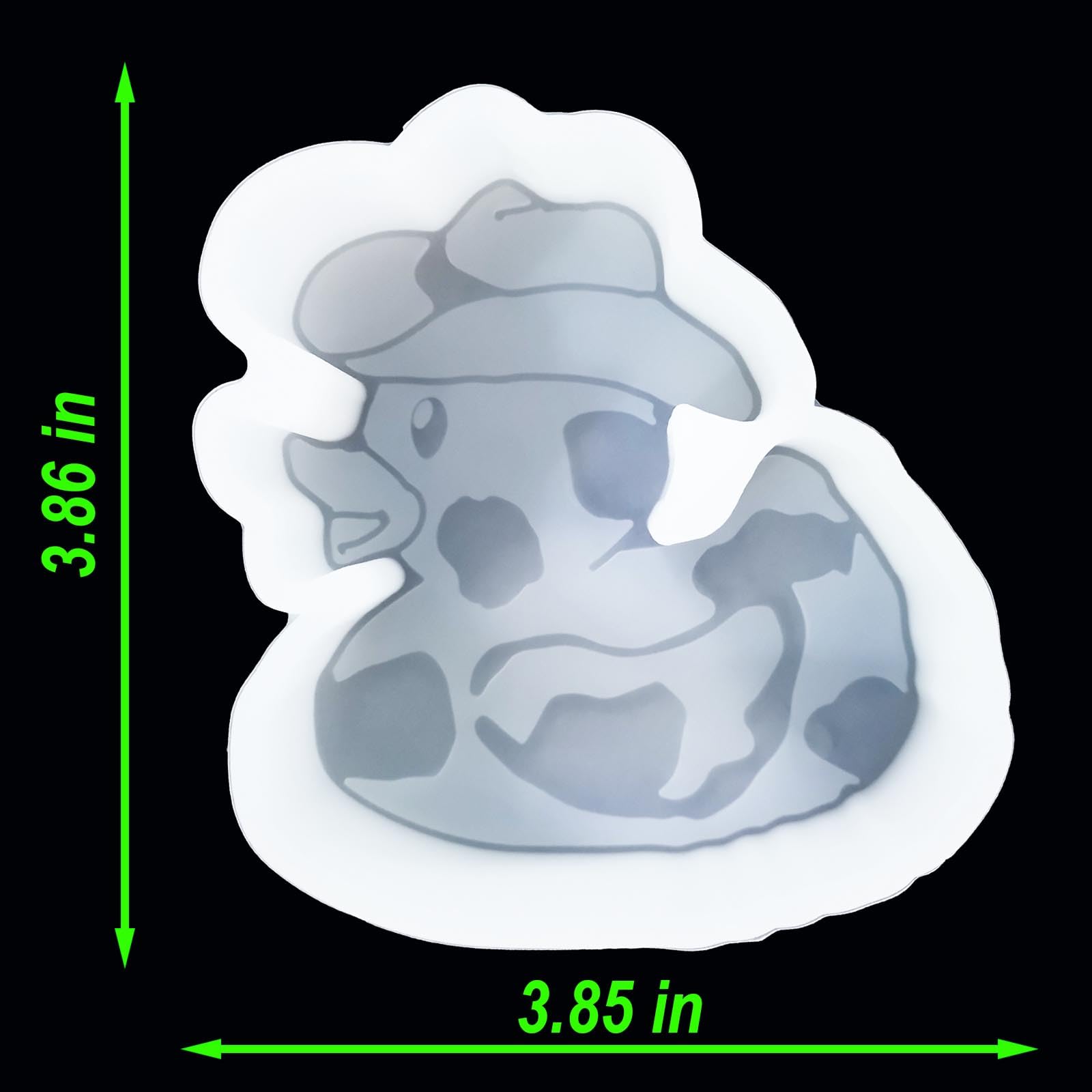 (300+ Design Optional) Fuehbur Cowboy Duck Silicone Aroma Bead Mini Animal Candle Soap Mould, Oven Safe