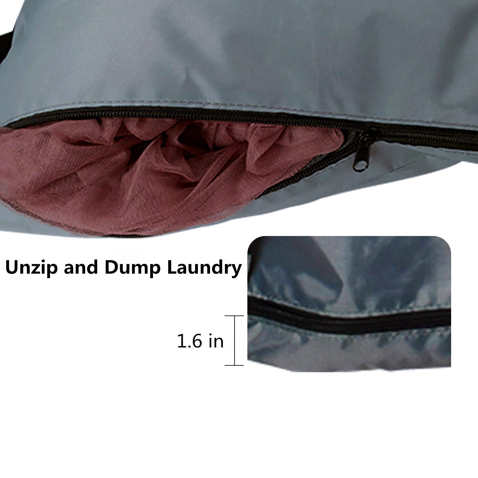 Laundry Hamper Bag, Large Laundry Backpack with Adjustable Shoulder Straps, Drawstring Lockable Door Hanging Bag for College Dorm, Bedroom, Bathroom (1 Laundry Backpack + 1 Laundry Mesh Bag)