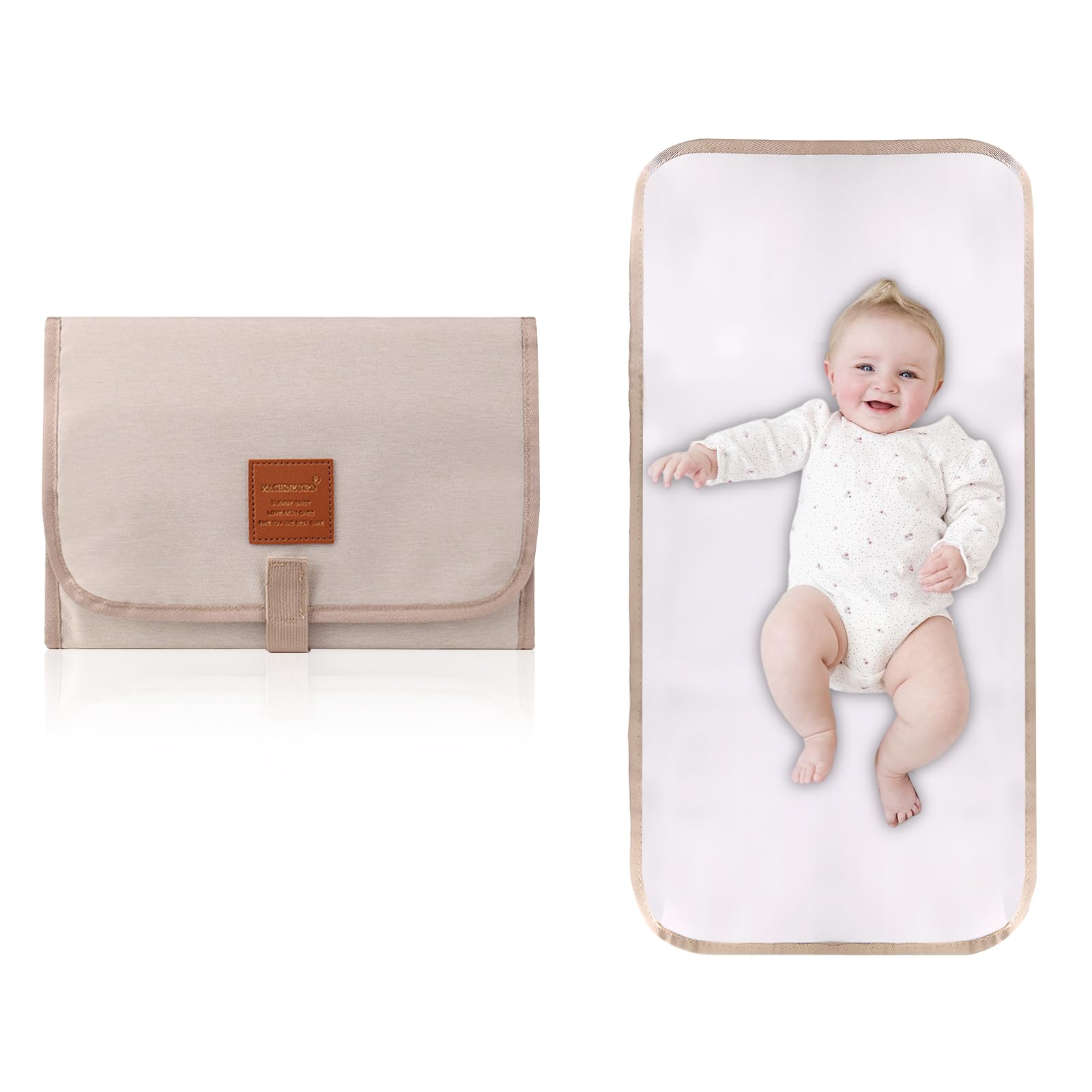 Portable Changing Mat Travel Changing Mat for Baby Waterproof Foldable Nappy Changing Mats Wipe Clean Diaper Pad Home Outside