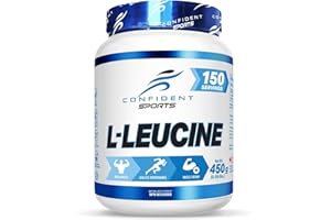 Confident Sports Leucine 450g - 100% Ultra-Pure L-LEUCINE Supplements for Muscle Growth - Essential Amino Acids Supplement fo