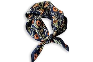 Weximil 100% Mulberry Silk Neck Scarf - 21'' x 21'' Lightweight Neckerchief - Women Men Small Square Digital Printed Scarves