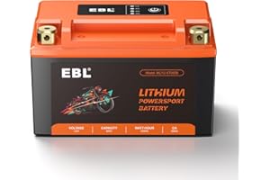 EBL Lithium YTZ10S-BS, 180CCA Lithium LiFePO4 Motorcycle Battery, 12V 6Ah ATV, UTV, Jet Ski, 4 Wheeler, Quad, Riding Lawn Mower, Tractor, Scooter, PWC, Seadoo, Polaris and Generator Battery