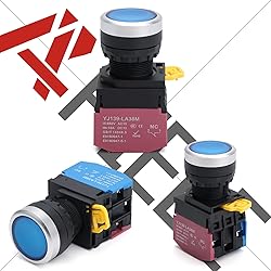 APIELE 22mm Momentary Push Button Switch Metal Head
