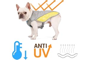 Rantow Dog Cooling Vest Harness Outdoor Puppy Cooler Jacket Reflective Safety Sun-Proof Pet Hunting Coat, Best for Small Medium Large Dogs (M(Chest 19.68"-24.4"))