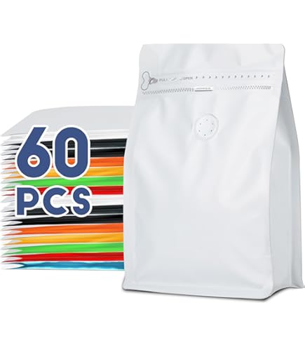 FireKylin 50 PCS Coffee Bags With Valve, (8 Oz, 0.5 Zambia