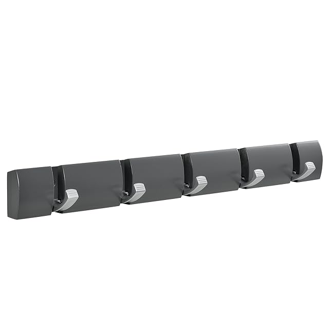 title=[en.casa]® Appendiabiti da muro moderno grigio scuro attaccapanni da parete