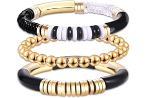 HZEYN 3Pack Game Day Bracelets Beaded College Football Acetate Stretch Bracelet Stackable Sports Fan Bracelet Game Day Accessories Jewelry Gifts