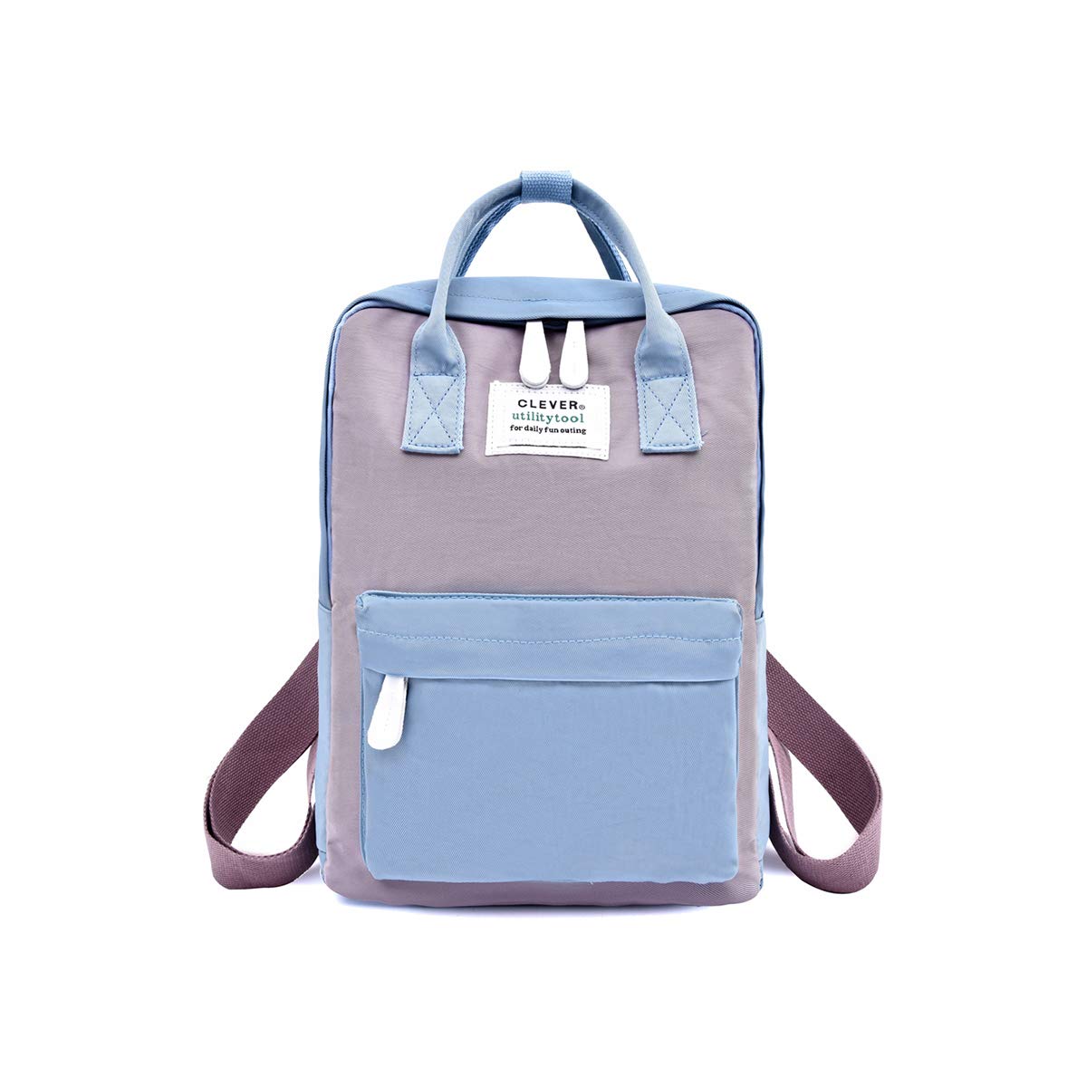 NICOLE & DORIS Ladies Backpack Casual canvas backpack for school women daypack splicing color waterproof fashion backpacks Blue