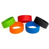 Grifiti Elastic Band Joes 2 x .5 Inch, 4" Circumference, 1.27" Diameter Small Silicone Rubber Bands Rings Gasket Bottle Food Cooking Durable Office Boxes Wraps 5 Pack Assorted Colorful High Strong Rubberbands Round Siliconebands