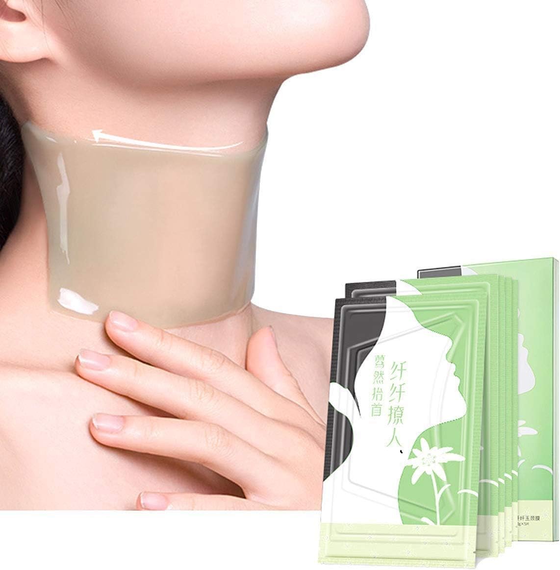 Amazon 首パック しわを取り除く 補水 保湿 ゲルパック 首サポーター きれい 首こり解消 着脱簡単 首しわ薄め ネックラインを取り外し 持ち上げ 締め付け 細かい線 水分補給 首と首のケア 首のマスク5枚入 Ikooy 部分パック 通販