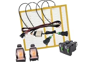 Car Seat Heater Kit Fit 2 Seats 12V 27W Heating Pads Dual Control Switch System Compatible for Toyota Camry Corolla RVA4 Leil