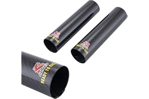 PRO CAKEN Carbon Fiber Motorcycle Front Shock Fork Guard Cover Wrap Shock Absorber Guard Gaiters Gators Boots Adjustable 2Pcs Universal for Dirt Bike-202MM