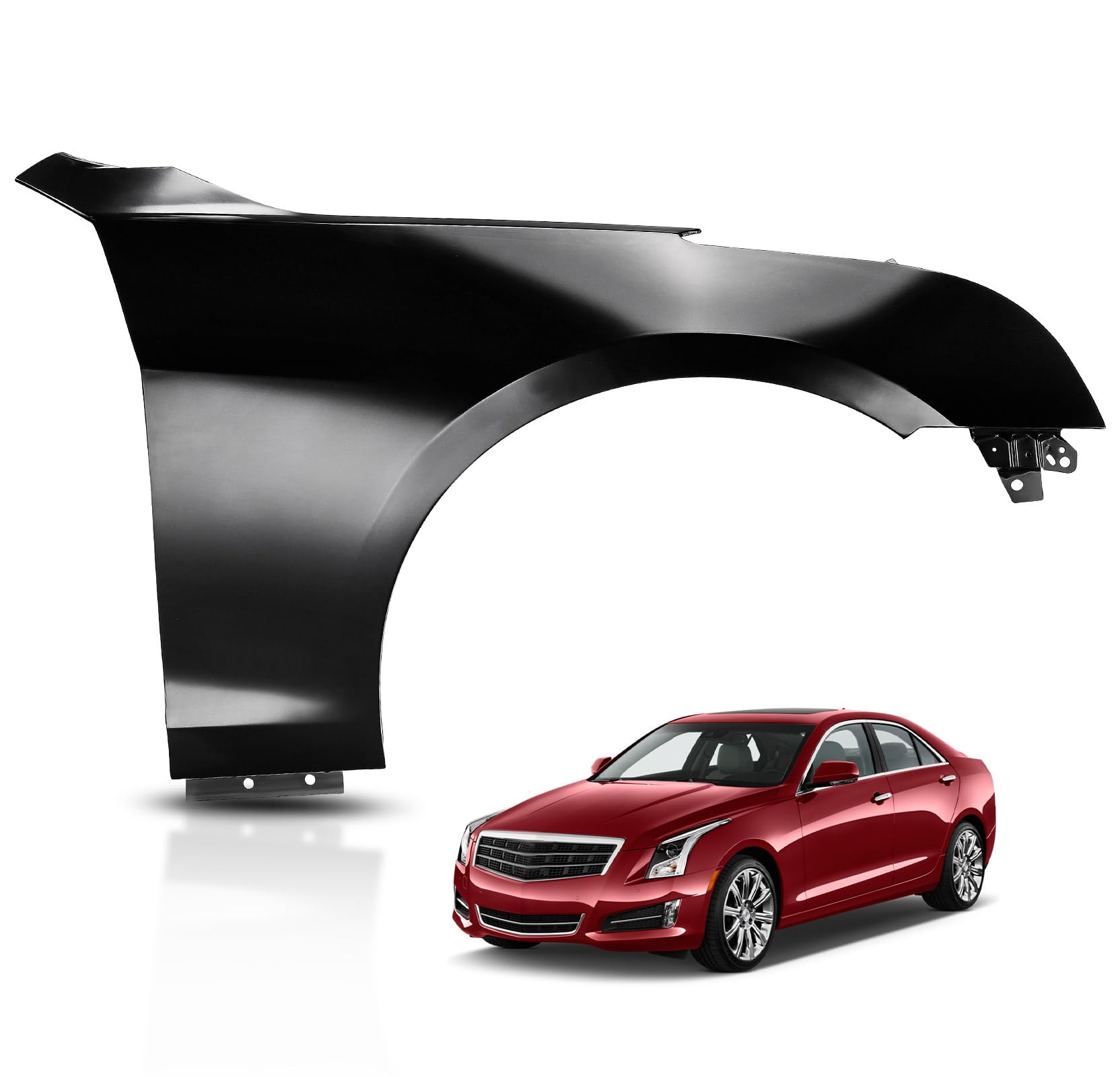 Photo 1 of YHTAUTO Front Right Passenger Side Fender Primed Steel Compatible with Cadillac ATS 2013-2018, Sedan, Except V Model