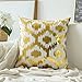 Miulee Pack of 4, Gold Stamping Soft Soild Decorative Outdoor Square Throw Pillow Covers Set Cushion Case for Sofa Bedroom Car 18 x 18 Inch 45 x 45 Cm