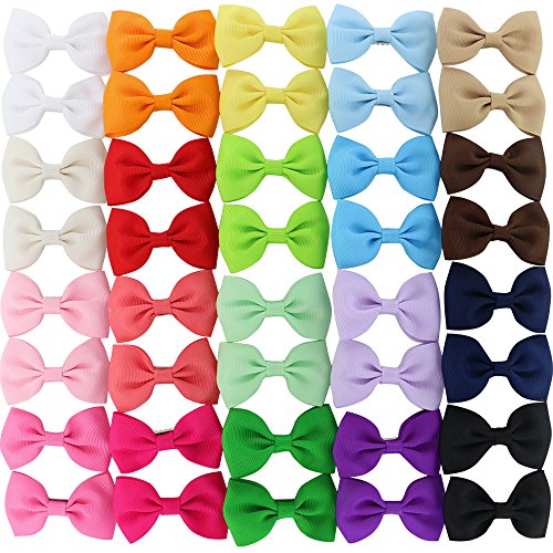 QingHan Baby Girl Boutique Grosgrain Ribbon Hair Bows Alligator Clips For Teens Kids Toddlers Children