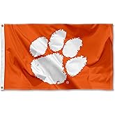 College Flags & Banners Co. Clemson Tigers Orange Logo 3x5 Grommet Flag
