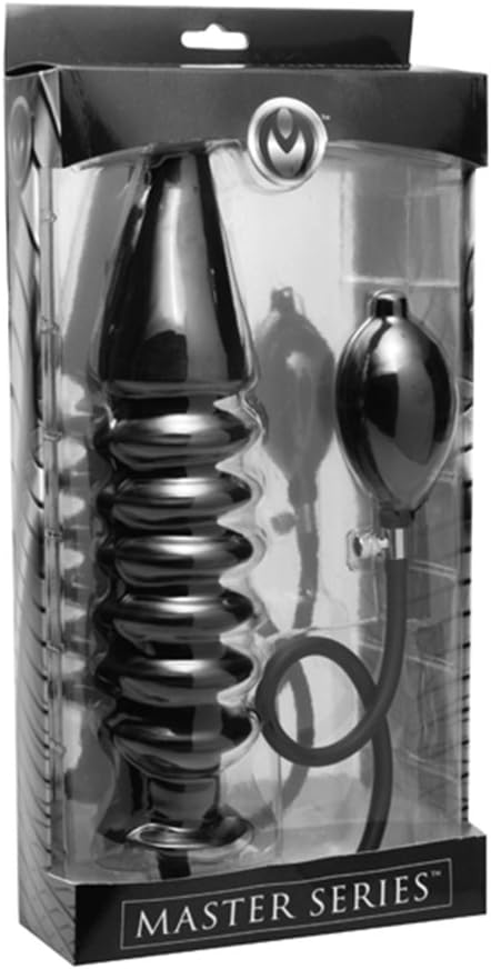 Accordion Inflatable XL Anal Plug, Black - Image 3