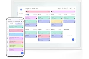 ANYUSE Digital Calendar –Touchscreen Interactive Digital Planner Display- Wifi Smart Planner w/LCD Display, Task Scheduling & Reward Tracker- Smart Display for Family Schedules