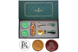 Fancy Letters G Wax Seal Stamp Set, YOSENLING European Style Wax Seal Stamp Kit Gift Box Set, Vintage Personalized Wax Seal S