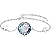 Horse Bracelet for Women Girls 925 Sterling Silver Horse Crystal Bracelet Adjustable Bracelet Animal Bracelet Horse Jewelry Gift for Women Girls