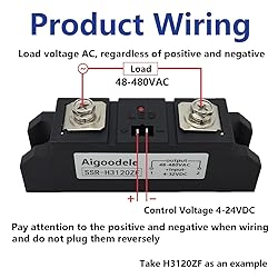 Aigoodele Three Phase Solid State Relay, SSR-H360ZF