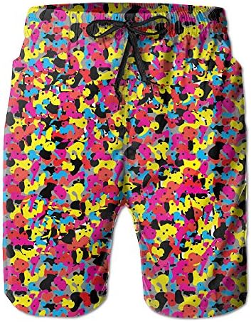 Colorful Camouflage Special Art Design Mens Quick Dry Board Shorts Swimming Trunk Surf Cargo Pants