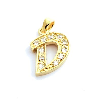 Lior Ciondolo Con Iniziale Lettera D Placcato In Oro Con