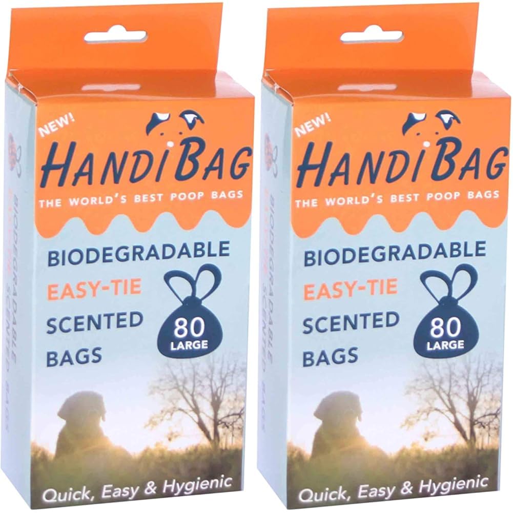 SMALL PET SELECT Handiscoop 80 Biodegradable Bags for Pooper Scooper (Pack of 2)