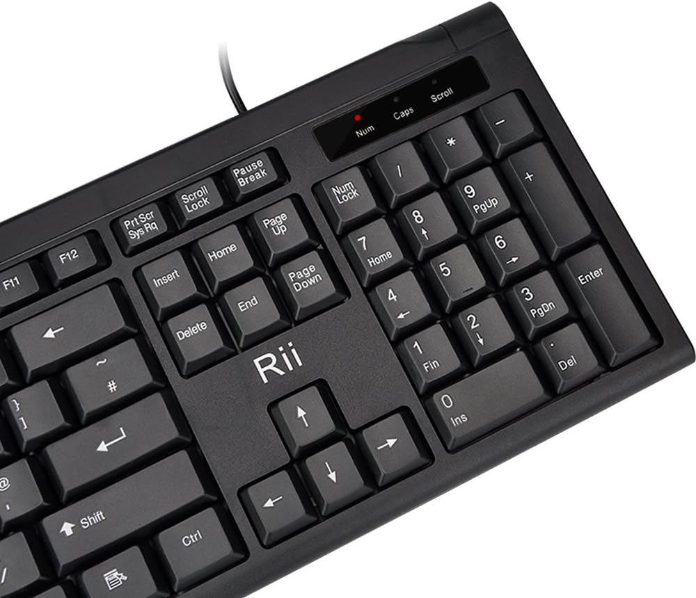 Rii RK907 USB Wired Keyboard Full Size Office Keyboard Compatible with Mac PC Tablet Windows Android Microsoft UK Layout - Image 4