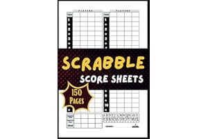 Scrabble Score Sheets: Scrabble Game Score Cards, 150 Score Pads for Scorekeeping, 6" x 9" inches