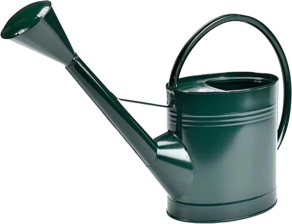 Burgon & Ball Waterfall Watering Can 9 Litre Dark Green Galvanized Steel