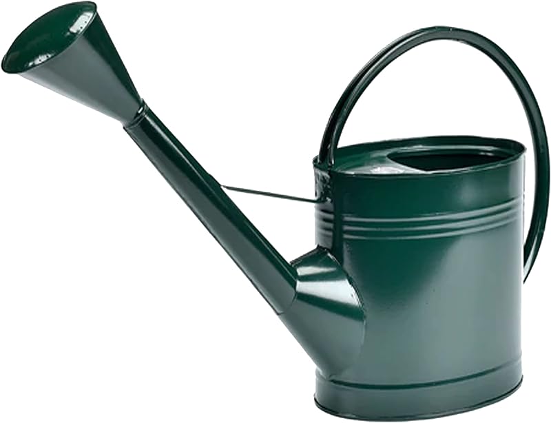 Burgon & Ball Waterfall Watering Can 9 Litre Dark Green Galvanized Steel