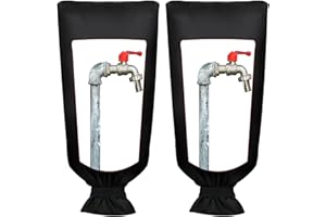 TWOWYHI 2 Pack Outdoor Faucet Cover for Winter,47" Lx21 W Large Hose Cover Socks Outside Garden Faucet Antifreeze for Freeze Protection Insulated Long Water Spigot Cover